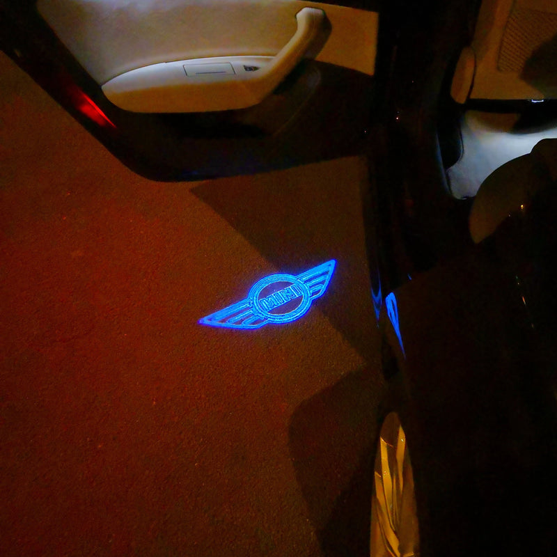 MINI ORIGINAL LOGO PROJECROTR LIGHTS Nr.18 (quantity  1 =  2 Logo Film /  2 door lights)