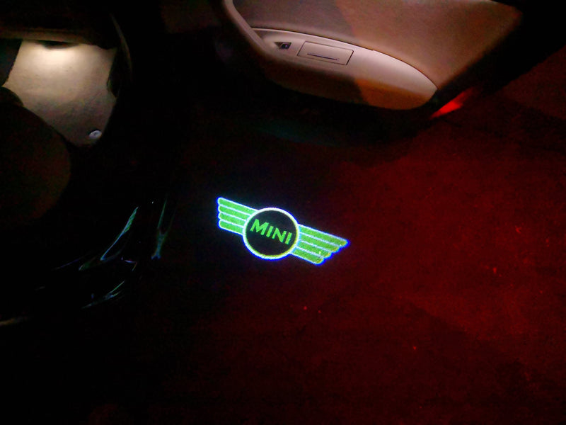 MINI ORIGINAL LOGO PROJECROTR LIGHTS Nr.25 (quantity  1 =  2 Logo Film /  2 door lights)