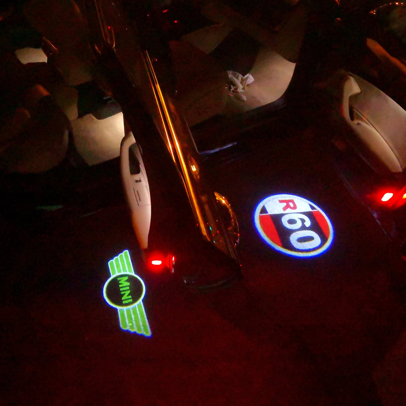 MINI ORIGINAL LOGO PROJECROTR LIGHTS Nr.25 (quantity  1 =  2 Logo Film /  2 door lights)