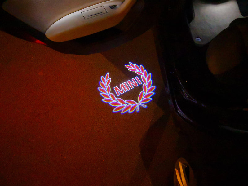 MINI ORIGINAL LOGO PROJECROTR LIGHTS Nr.93 (quantity  1 =  2 Logo Film /  2 door lights)