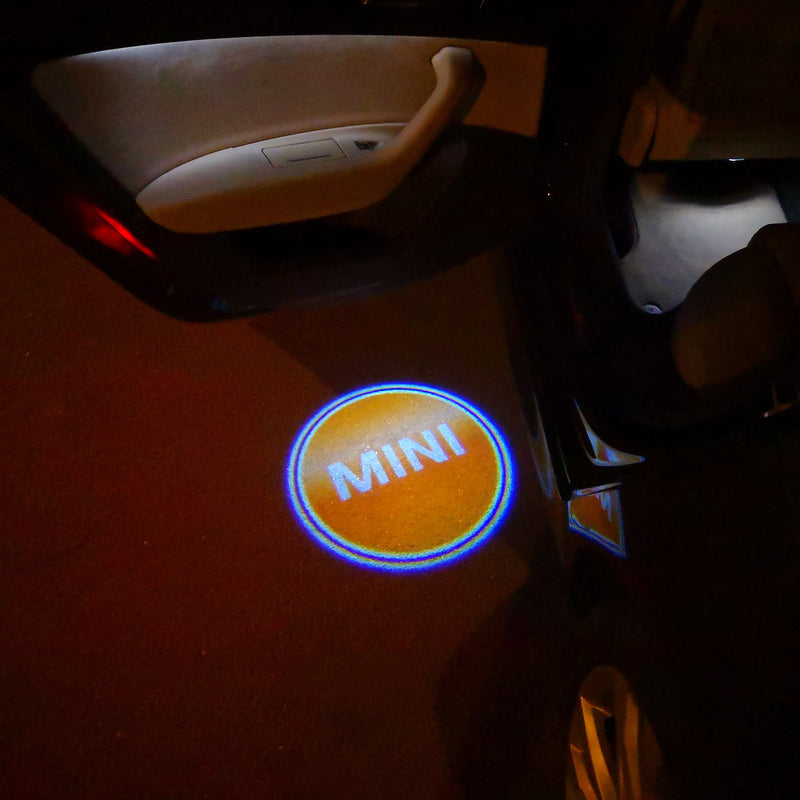 MINI ORIGINAL LOGO PROJECROTR LIGHTS Nr.44 (quantity  1 =  2 Logo Film /  2 door lights)