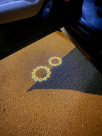 NISSAN GTR R35 LOGO PROJECTOT LIGHTS Nr.08  (quantity 1 = 2 Logo Films /2 door lights）