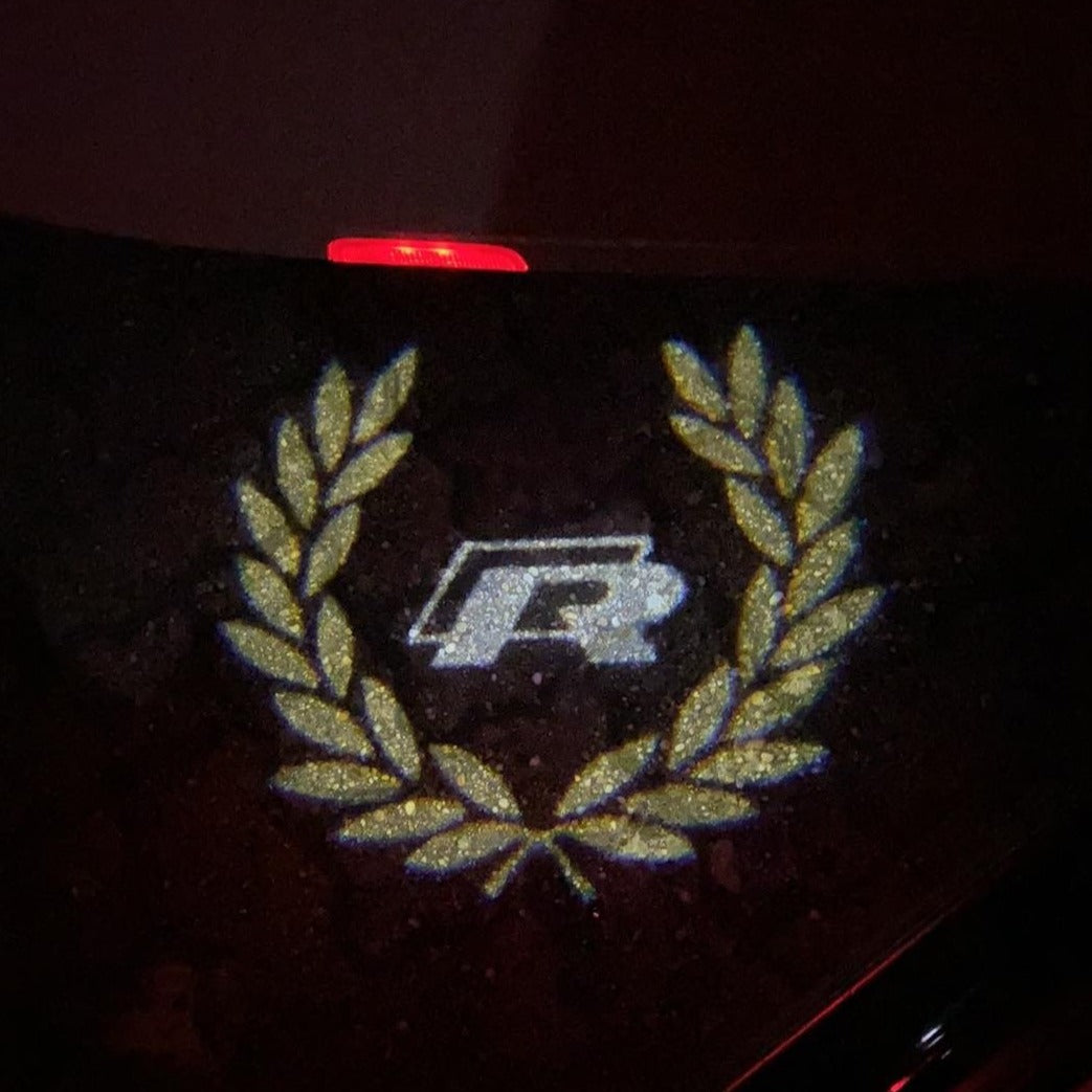 Volkswagen Door lights R  Logo  Nr. 57   (quantity 1 = 2 Logo Films /2 door lights）