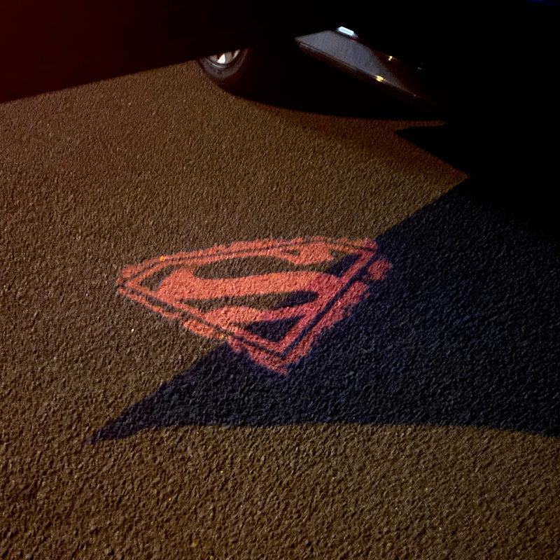 Super Man Logo Nr.216  (quantity 1 = 2 Logo Films /2 door lights）DC Heroes Logo