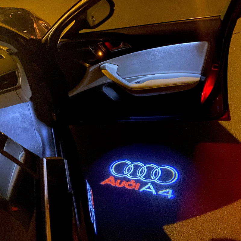 AUDI A4 LOGO PROJECTOT LIGHTS Nr.42  (quantity 1 = 2 Logo Films /2 door lights）