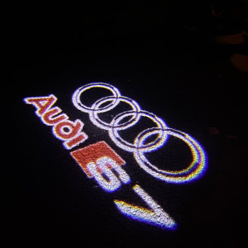 AUDI S7 LOGO PROJECTOT LIGHTS Nr.37  (quantity 1 = 2 Logo Films /2 door lights）