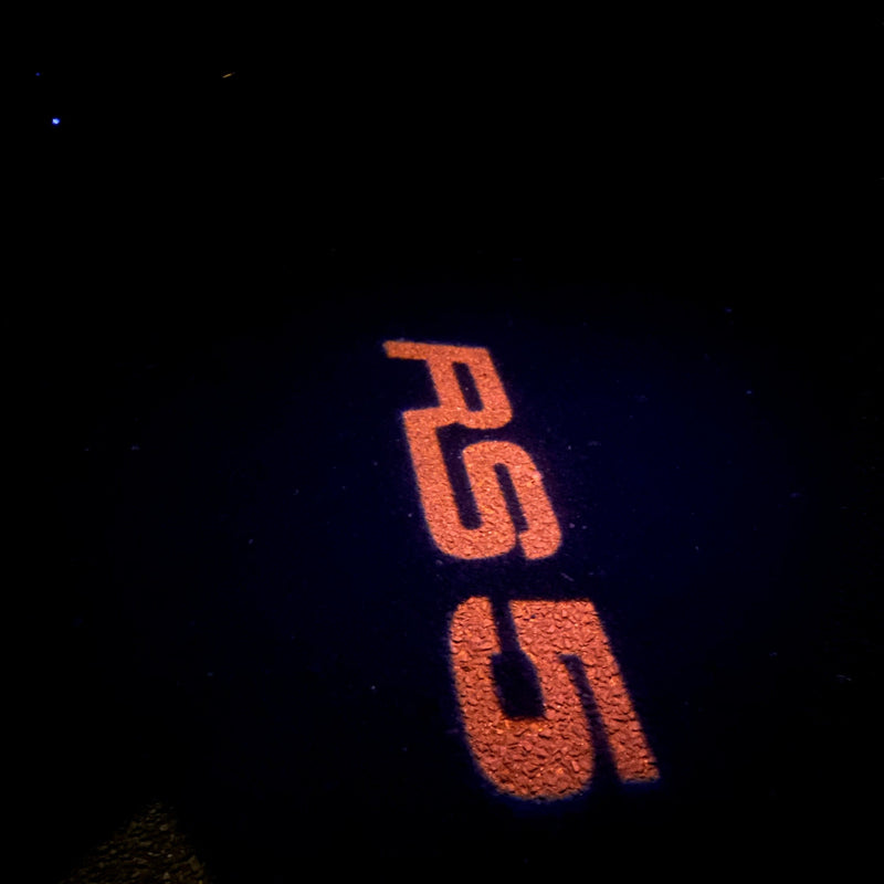 AUDI RS5 LOGO PROJECTOT LIGHTS Nr.141 (Menge 1 = 2 Logofolien /2 Türleuchten） 