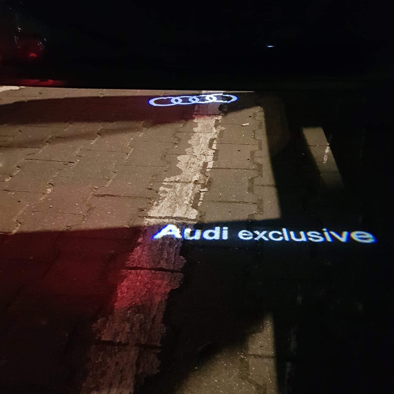 AUDI  EXCLUSIVE LOGO PROJECTOT LIGHTS Nr.73  (quantity 1 = 2 Logo Films /2 door lights）