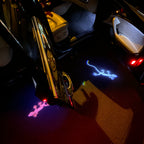 AUDI QUATTRO GECKO LOGO PROJECROTR LIGHTS Nr.66  (quantity 1 = 2 Logo Films /2 door lights）