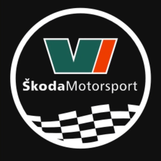 SKODA MOTORSPORT LOGO PROJECTOT LIGHTS Nr.73 (quantità 1 = 2 pellicole logo / 2 luci porta)