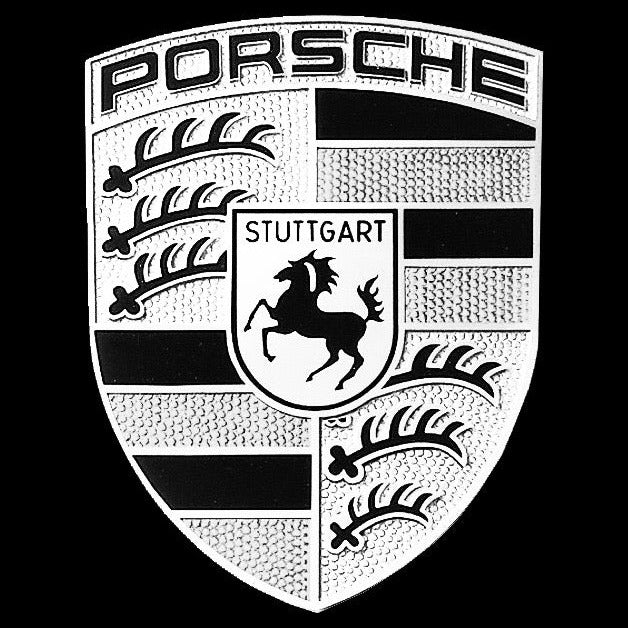 PORSCHE Original  LOGO PROJECTOT LIGHTS Nr.06 (quantity  1 =  2 Logo Film /  2 door lights)