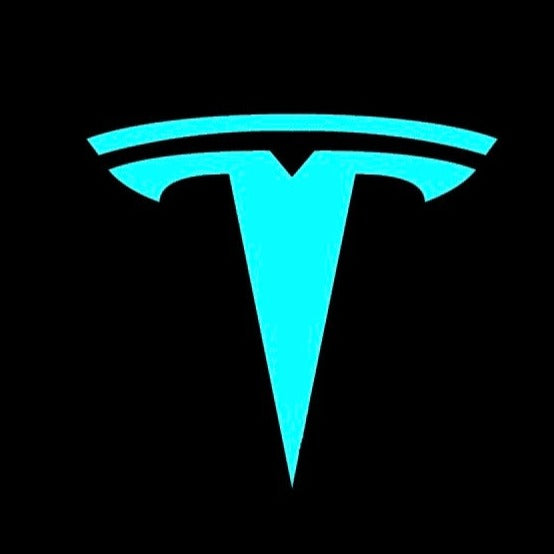 TESLA LOGO PROJECROTR LIGHTS Nr.1523 (quantità 1 = 2 pellicole logo / 2 luci per porta)