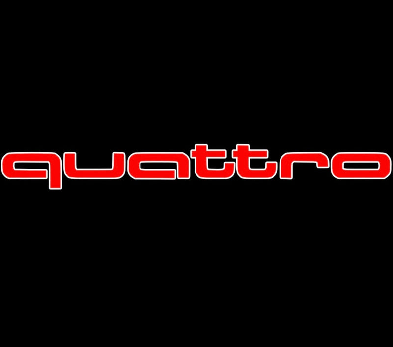 AUDI QUATTRO LOGO PROJECTOT LIGHTS Nr.95   (quantity 1 = 2 Logo Films /2 door lights）