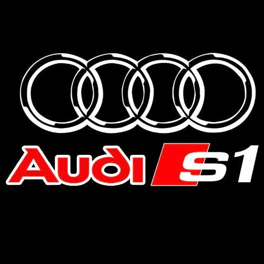 AUDI S1 LOGO PROJECTOT LIGHTS Nr.320  (quantity 1 = 2 Logo Films /2 door lights）