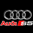 AUDI S5 LOGO PROJECTOT LIGHTS Nr.35  (quantity 1 = 2 Logo Films /2 door lights）