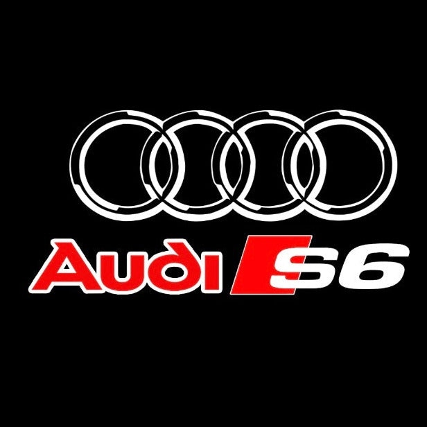 AUDI S6 LOGO PROJECTOT LIGHTS Nr.36  (quantity 1 = 2 Logo Films /2 door lights）