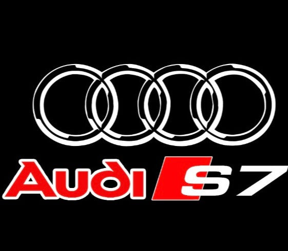 AUDI S7 LOGO PROJECTOT LIGHTS Nr.37  (quantity 1 = 2 Logo Films /2 door lights）