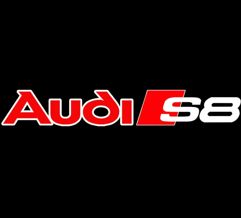 AUDI S8 LOGO PROJECTOT LIGHTS Nr.94 (quantità 1 = 2 pellicole logo /2 luci porta） 