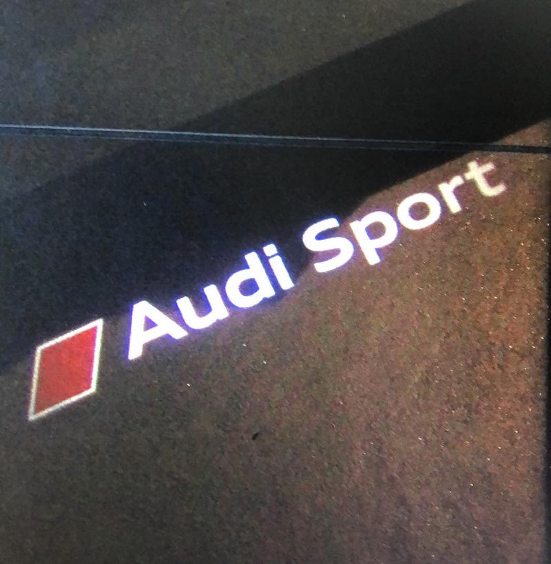 AUDI SPORT LOGO PROJECTOT LIGHTS Nr.69 (quantità 1 = 2 pellicole logo /2 luci porta） 