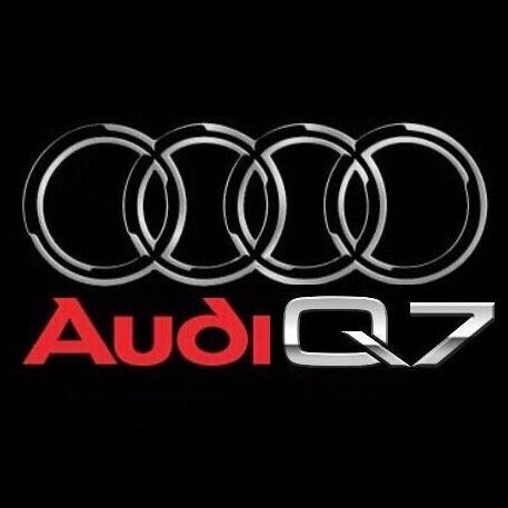 AUDI Q7 LOGO PROJECTOT LIGHTS Nr.49 (quantità 1 = 2 pellicole logo /2 luci porta） 