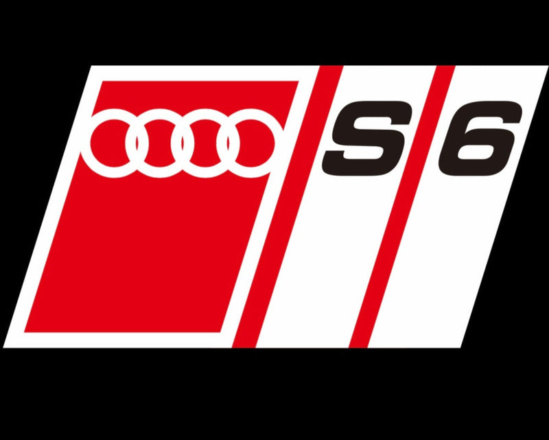 AUDI S6 LOGO PROJECTOT LIGHTS Nr.150 (quantità 1 = 2 pellicole logo /2 luci porta） 