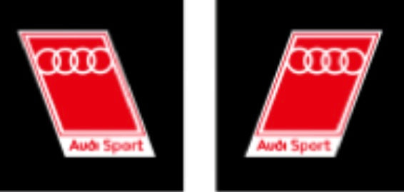 AUDI SPORT LOGO PROJECTOT LIGHTS Nr.112  (quantity 1 = 2 Logo Films /2 door lights）