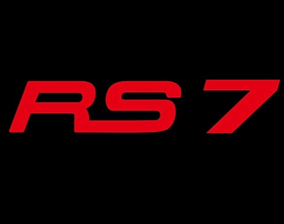 AUDI RS7 LOGO PROJECTOT LIGHTS Nr.142  (quantity 1 = 2 Logo Films /2 door lights）