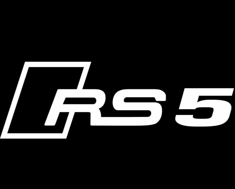 AUDI  RS5 LOGO PROJECTOT LIGHTS Nr.121  (quantity 1 = 2 Logo Films /2 door lights）