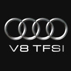 AUDI V8 TFSI  LOGO PROJECTOT LIGHTS Nr.105  (quantity 1 = 2 Logo Films /2 door lights）
