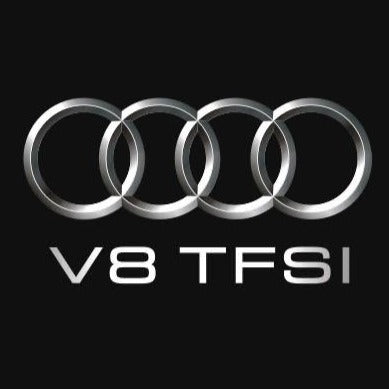 AUDI V8 TFSI  LOGO PROJECTOT LIGHTS Nr.105  (quantity 1 = 2 Logo Films /2 door lights）