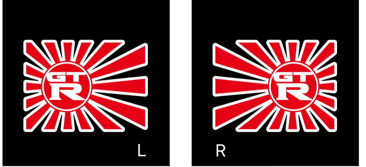 NISSAN GTR R35 PROJECTOT LIGHTS Nr.03 (quantity 1 = 2 Logo Films /2 door lights）
