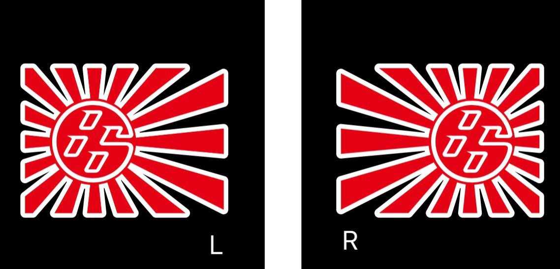 TOYOTA  GT86 PROJECROTR LIGHTS   Nr.05 Logo ( quantity 1 = 1 sets/2 door lights)