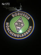 Football CLUB   MÖNCHENGLADBACH Football CLUB Logo door lights Nr.261  (quantity 1 = 2 Logo Films /2 door lights）
