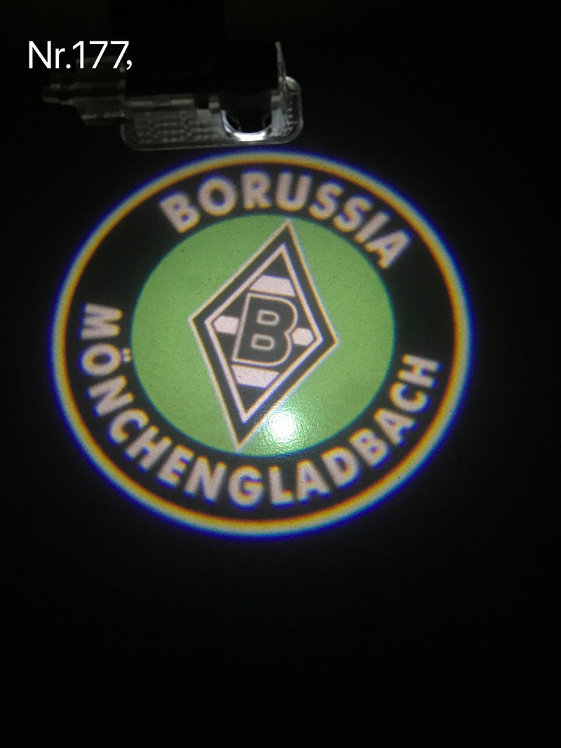 Football CLUB   MÖNCHENGLADBACH Football CLUB Logo door lights Nr.261  (quantity 1 = 2 Logo Films /2 door lights）