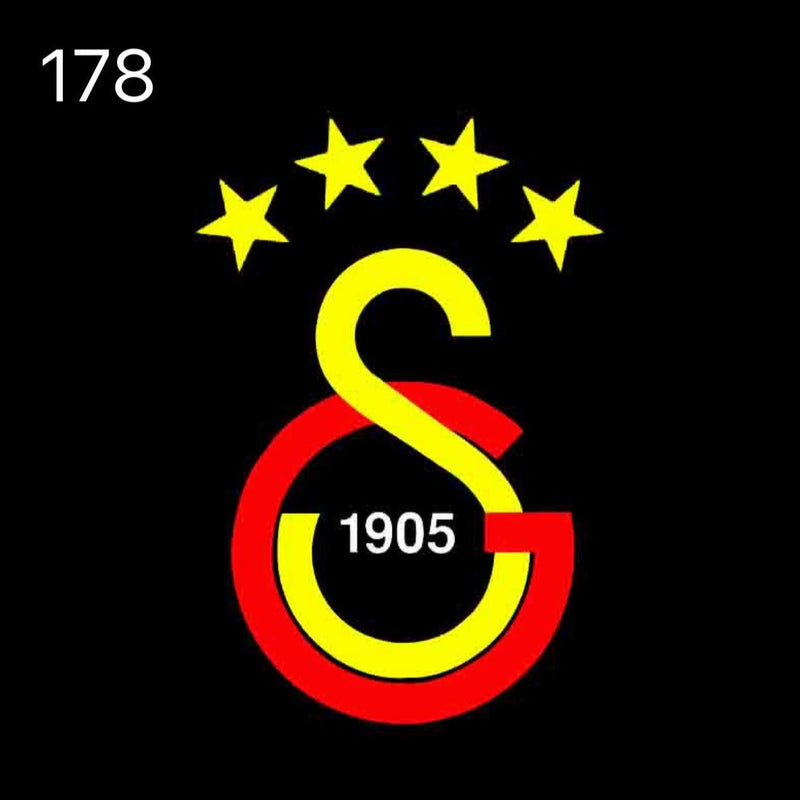 Football CLUB Galatasaray S.K. 1905 Logo door lights Nr.260   (quantity 1 = 2 Logo Films /2 door lights）