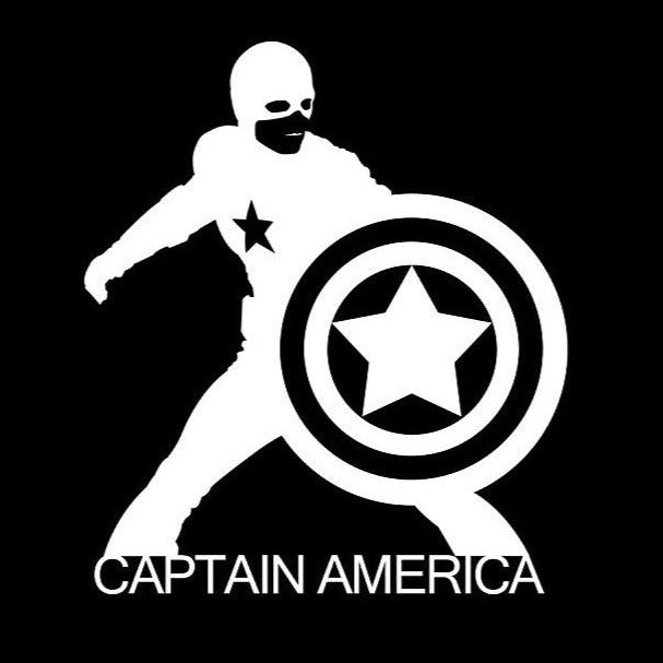 Luci per porte con logo Capitan America Nr.248 (quantità 1 = 2 pellicole con logo /2 luci per porte)Logo degli eroi Marvel