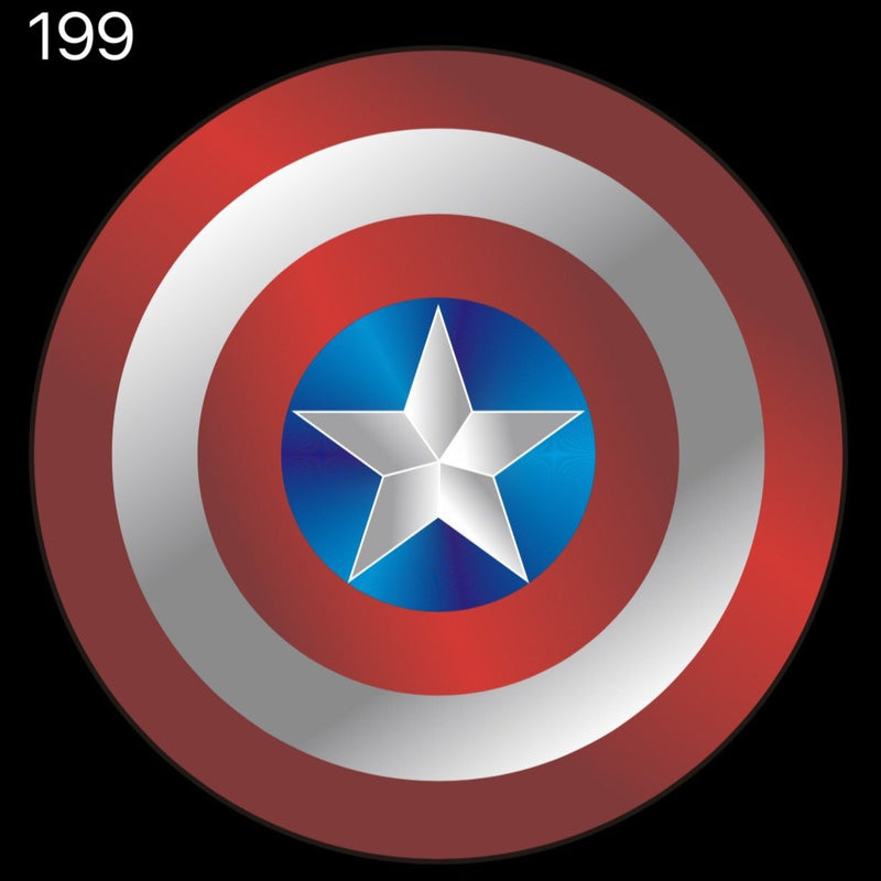 Luci per porte con logo Capitan America Nr.213 (quantità 1 = 2 pellicole con logo /2 luci per porte)Logo degli eroi Marvel 