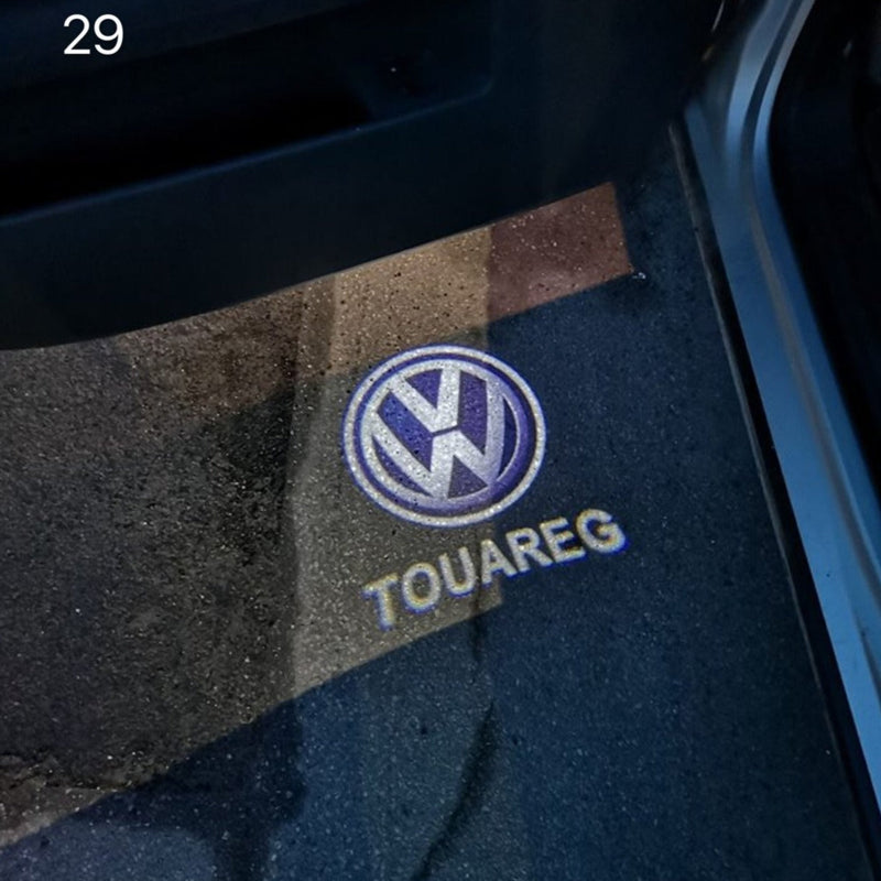 Volkswagen Luci porta TOUAREG Logo n. 82 (quantità 1 = 2 pellicole con logo/2 luci per porta）