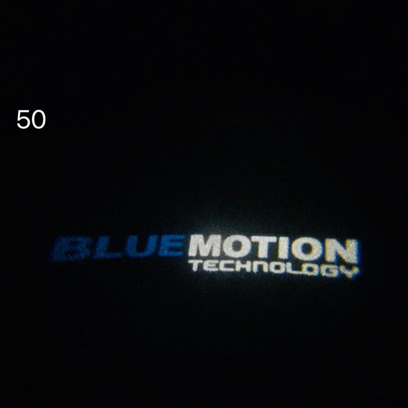 Volkswagen Türleuchten BLUE MOTION Logo Nr. 26 (Menge 1 = 2 Logofolien /2 Türlichter）