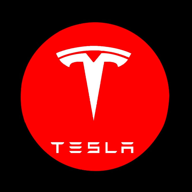 TESLA LOGO PROJECROTR LIGHTS Nr.1515 (quantità 1 = 2 pellicole logo / 2 luci per porta)