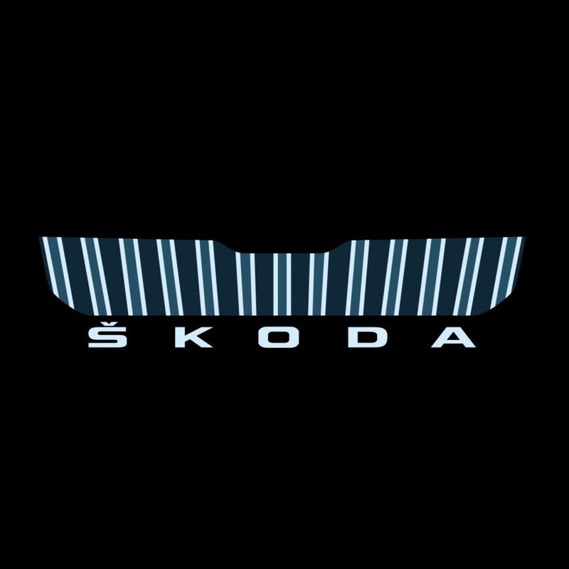 SKODA ORIGINAL LOGO PROJECTOT LIGHTS Nr.43 (quantity  1 =  2 Logo Film /  2 door lights)