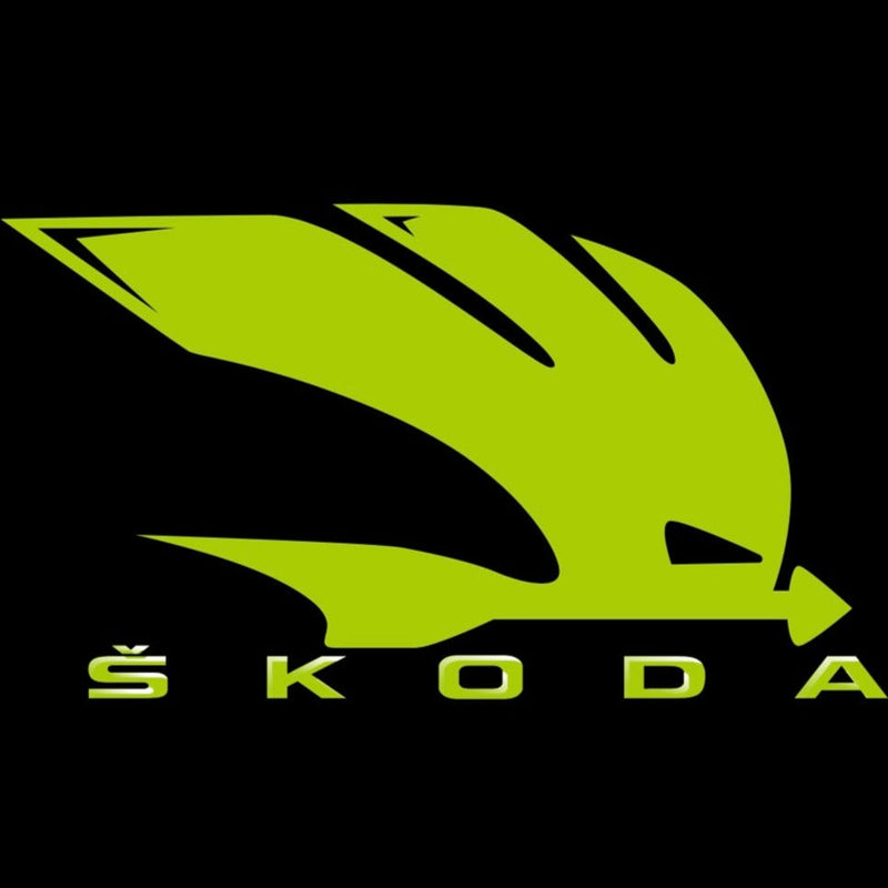 SKODA ORIGINAL LOGO PROJECTOT LIGHTS Nr. 38 (Menge 1 = 2 Logofolie / 2 Türleuchten)