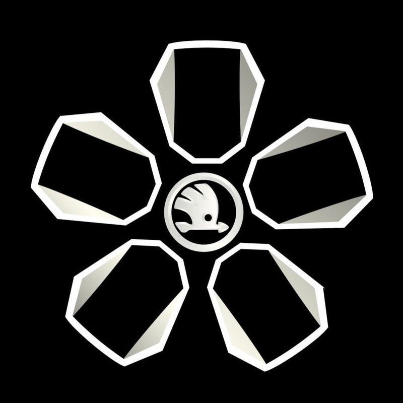 SKODA ORIGINAL LOGO PROJEKTORLEUCHTEN Nr. 02 (Menge 1 = 2 Logofolie / 2 Türleuchten)