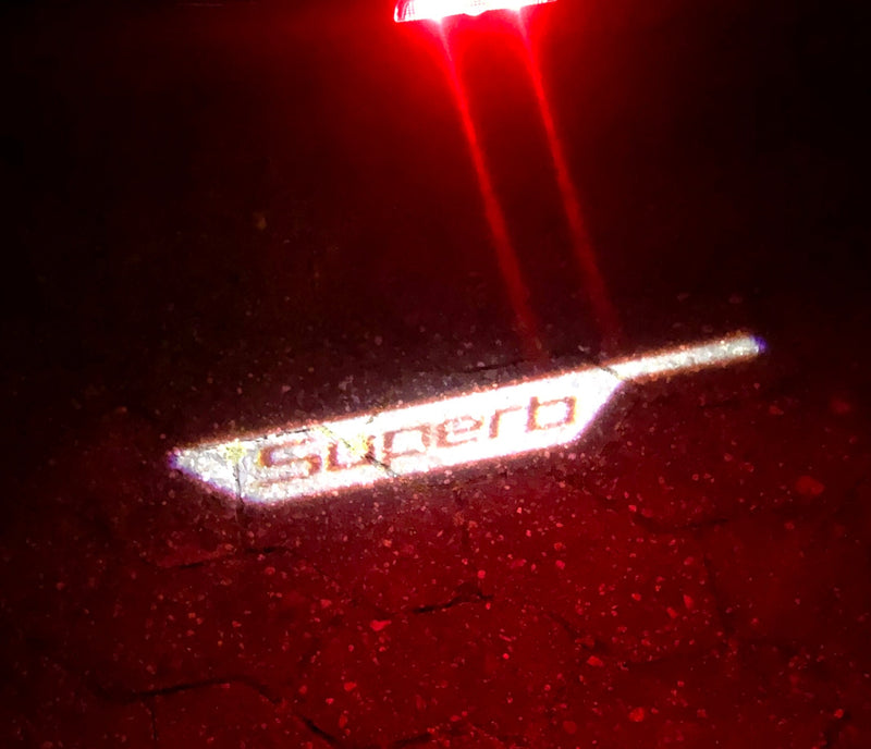 SKODA SUPERB LOGO PROJECTOT LIGHTS Nr.70 (quantity  1 =  2 Logo Film /  2 door lights)