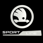 SKODA SPORT LINE LOGO PROJECTOT LIGHTS Nr.06(quantity  1 =  2 Logo Film /  2 door lights)