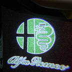 Alfa Romeo GREEN COLOR LOGO PROJECTOT LIGHTS Nr.13 (quantity  1 =  2 Logo Film /  2 door lights)