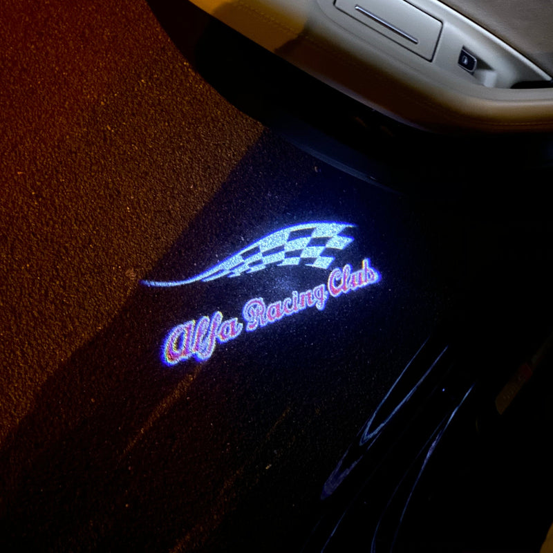 Alfa Romeo CLUB  LOGO PROJECTOT LIGHTS Nr.92 (quantity  1 =  2 Logo Film /  2 door lights)