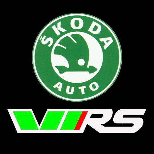 LUCI LOGO SKODA VRS Nr.21(quantità 1 = 2 pellicole logo / 2 luci porta)