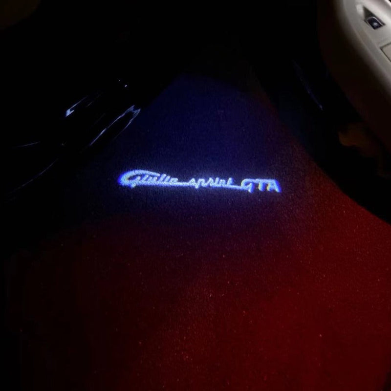 Alfa Romeo Giulietta GTA LOGO PROJECTOT LIGHTS Nr.76 (Menge 1 = 2 Logofolie / 2 Türleuchten) 