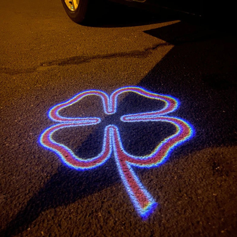 Alfa Romeo Quadrifoglio LOGO PROJECTOT LIGHTS Nr.32 (Menge 1 = 2 Logofolie / 2 Türleuchten) 